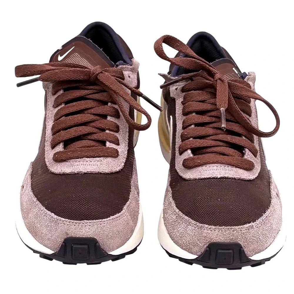 Nike Waffle One 5.5Y Women's 7 Brown Tan Retro Casual Running Athletic Lifestyle